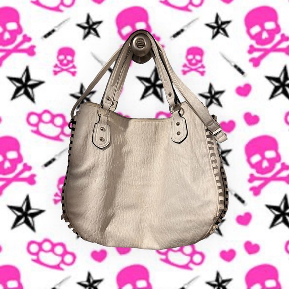 Jessica Simpson Bags Y2k White Leather Jessica Simpson Tote Bag Poshmark